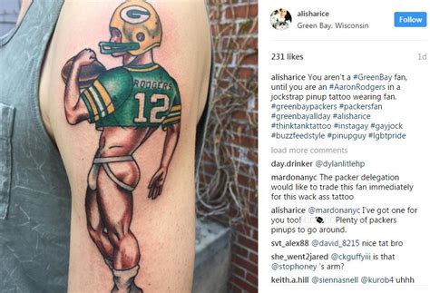 Packers Fan Gets Awkward Tattoo Of Aaron Rodgers In a Jock Strap ...