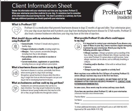 ProHeart 12 - Zoetis Inc.: Veterinary Package Insert