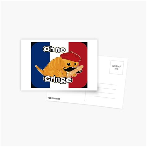 "Oh no Cringe Cat French Flag" Postcard for Sale by Rzera- | Redbubble