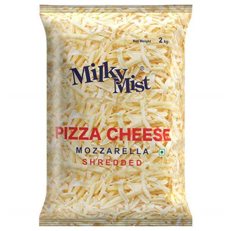 Milky Mist Shredded Mozzarella Pizza Cheese 2 kg (Pouch) | Basket Hunt