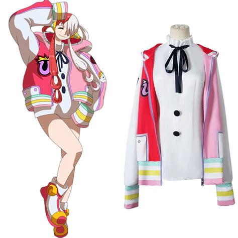 One Piece UTA Cosplay Costume Dress Coat Outfits Halloween Carnival SuitMaterial：Uniform Cloth ...