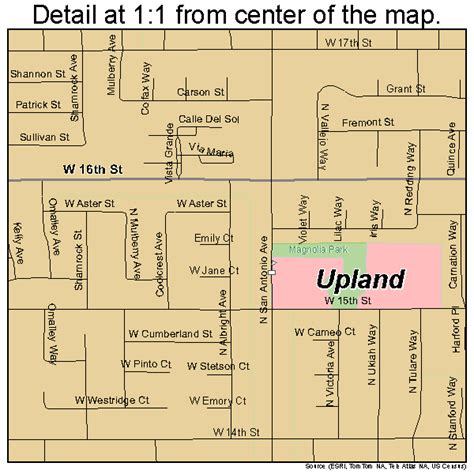 Upland California Street Map 0681344