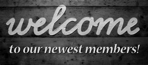 Welcome New Members!