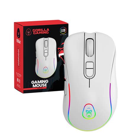 Gorilla Gaming Wired Mouse - White | PC | On Sale Now | at Mighty Ape NZ