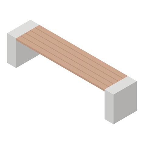 Bench icon, isometric style 15689613 Vector Art at Vecteezy