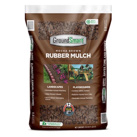 GroundSmart Mocha Brown Rubber Mulch, 0.8 cu ft - Walmart.com