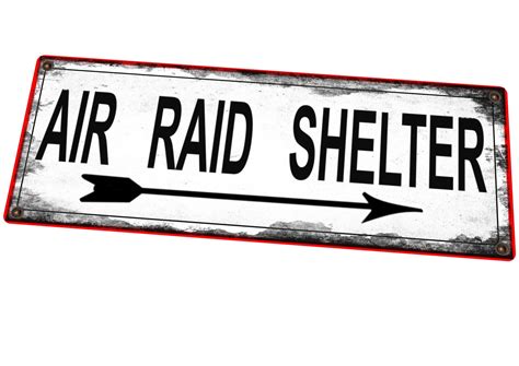 WW2 Air Raid Shelter Sign Metal Sign Vintage Style Reproduction Wall ...