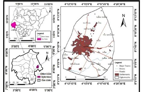 Map of Ogbomoso inset Oyo State and Nigeria. | Download Scientific Diagram