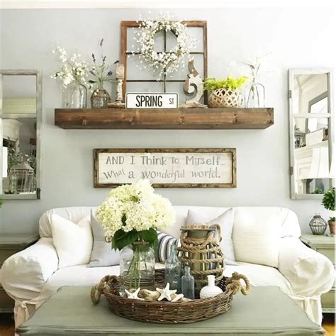 49 Awesome Country Farmhouse Decor Living Room Ideas ~ Matchness.com