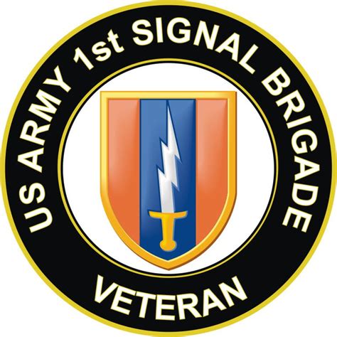 3.8 Inch U.S. Army 1st Signal Brigade Veteran Sticker Decal - Walmart.com