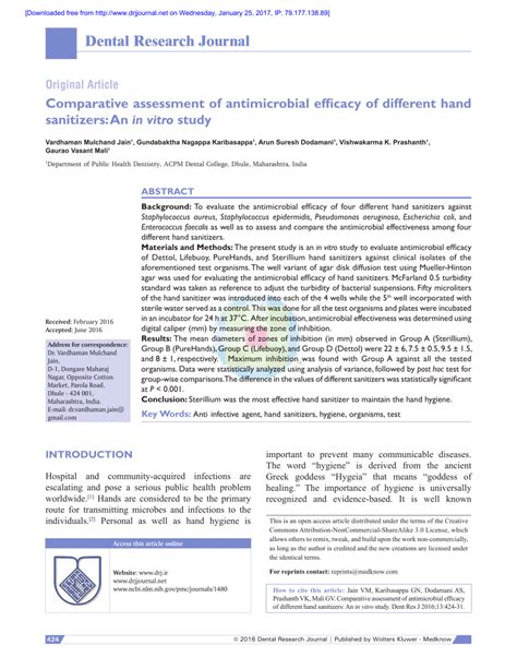 (PDF) Comparative assessment of antimicrobial efficacy of different ...