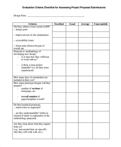 Appraisal Checklist Template