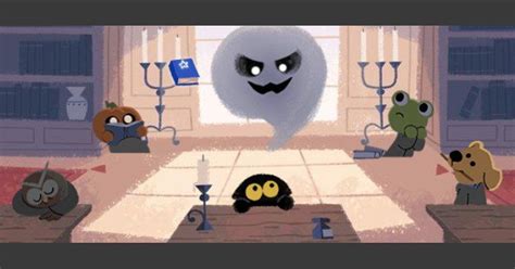 Google Halloween Doodle pits wizard cat against ghosts - SlashGear