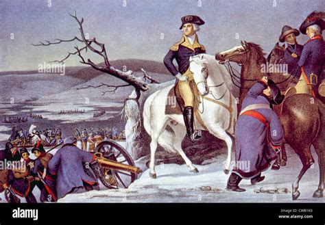 General George Washington and the Continental Army crossing the ...