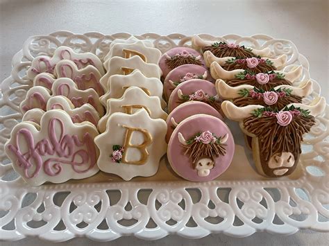 Highland cow baby shower cookies – Artofit