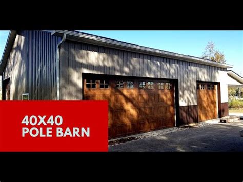 40x40 pole barn shop in Ohio - YouTube