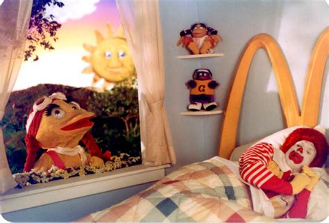 Birdie the Early Bird tries to wake up Ronald McDonald so they can go to breakfast at McDonald’s ...