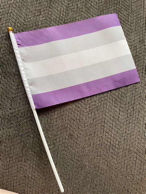 Grey Asexual / Grey Ace Pride Handheld Flag - Etsy Sweden