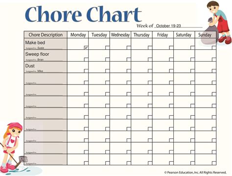 Family Chore List Template Collection