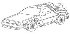 Back To The Future Delorean Coloring Pages Coloring Pages