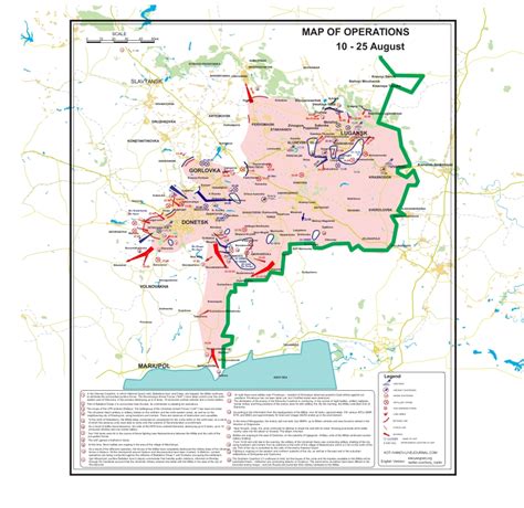 Novorossiya Map of Hostilities – August 10-25, 2014 | SLAVYANGRAD.org