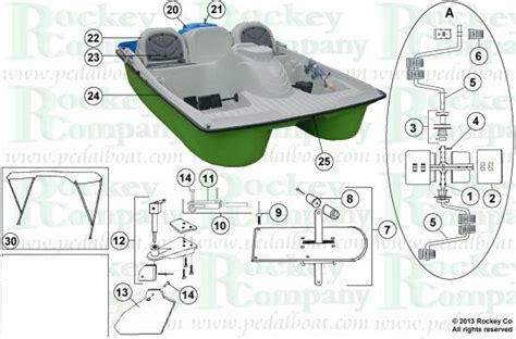 Parts from pedalboat.com