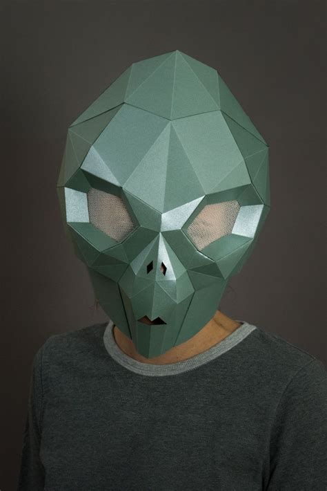 Alien Mask Halloween Mask Masquerade Mask Men Sci Fi - Etsy | Halloween ...