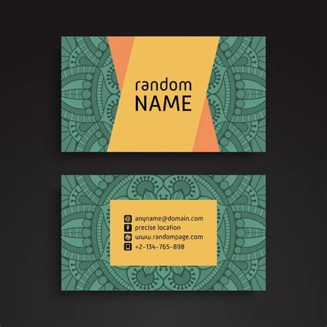 Premium Vector | Business card. vintage decorative elements. ornamental floral business cards or ...