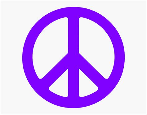 Purple Peace Sign Clip Art - Peace Sign Purple, HD Png Download ...