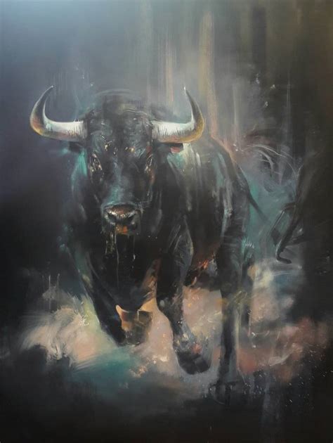 Charging Bull Painting at PaintingValley.com | Explore collection of ...