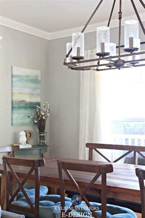 Benjamin Moore Revere Pewter in dining room. Kylie M E-design