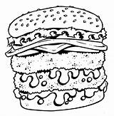 Cheeseburger Coloring Page At GetColoringscom  Free Printable sketch template