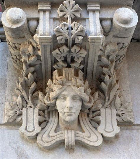 Art Nouveau Head Decor in Barcelona | Art nouveau design, Art deco architecture, Art nouveau