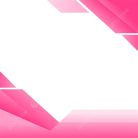 Pink Geometric Frame Transparent Background Vector, Pink Background, Background, Geometric ...