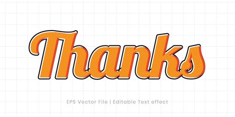 thanks text effect 3d style typography design 4902506 Vector Art at Vecteezy