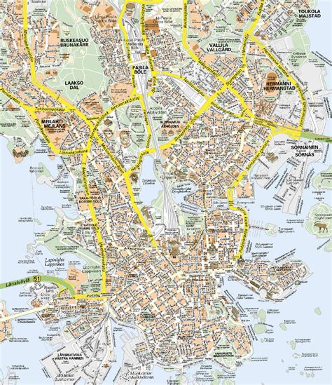 Stadtplan von Helsinki | Detaillierte gedruckte Karten von Helsinki ...