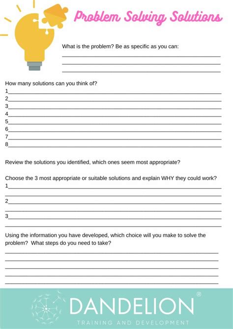 Children's Activity: Problem Solving - Dandelion Training & Development