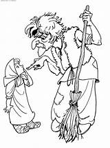 Online coloring Pages Coloring Page Baba Yaga And Alenka  sketch template