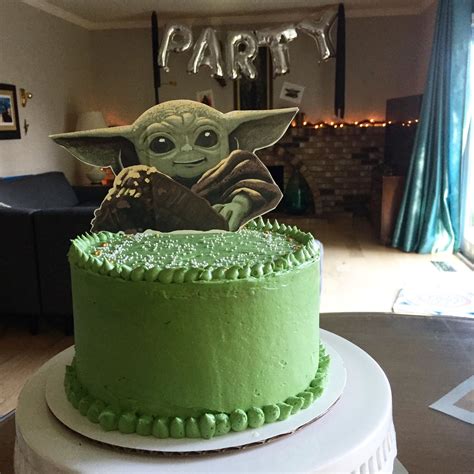 Baby Yoda Cake! | Star wars birthday cake, Yoda cake, Candy birthday party