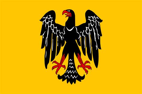 Flag of the 2.5 Reich (Weimar Republic coat of arms in a golden flag ...