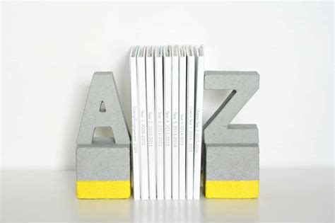 Faux Concrete DIY Book Ends - DIY Candy