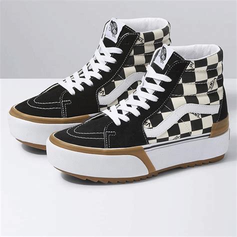 Sk8 Hi Stacked Checker Multi True White - Footwear | Hyper Ride