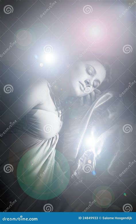 Beautiful Woman Sleeping and Dreaming Stock Image - Image of dreams ...