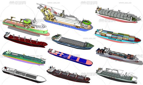 现代货轮货船su模型下载_ID11504118_sketchup模型下载-欧模网