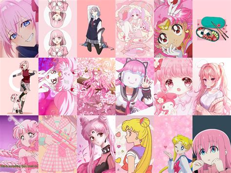 105 PCS Pink Anime Wall Collage Kit Pink Manga Poster - Etsy