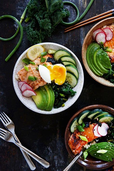 Grilled Salmon Bowl with Garlicky Kale | Recipe | Healthy recipes, Healthy food blogs, Grilled ...