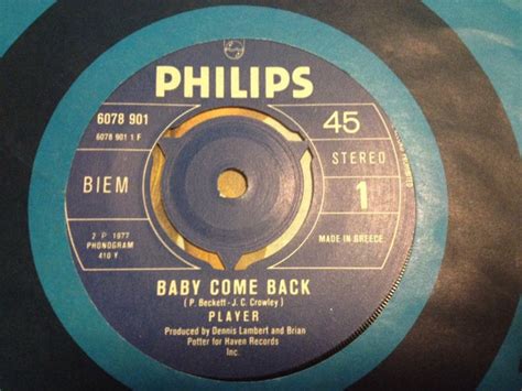 Player - Baby Come Back (1977, Vinyl) | Discogs