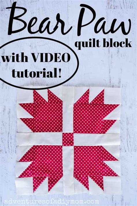 Bear Paw Quilt Block - Adventures of a DIY Mom