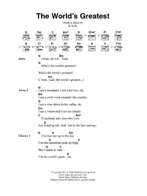 The World's Greatest by R Kelly - Guitar Chords/Lyrics - Guitar Instructor