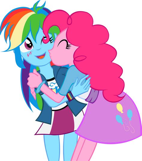 RainbowPie kiss EQG by James-Li on DeviantArt